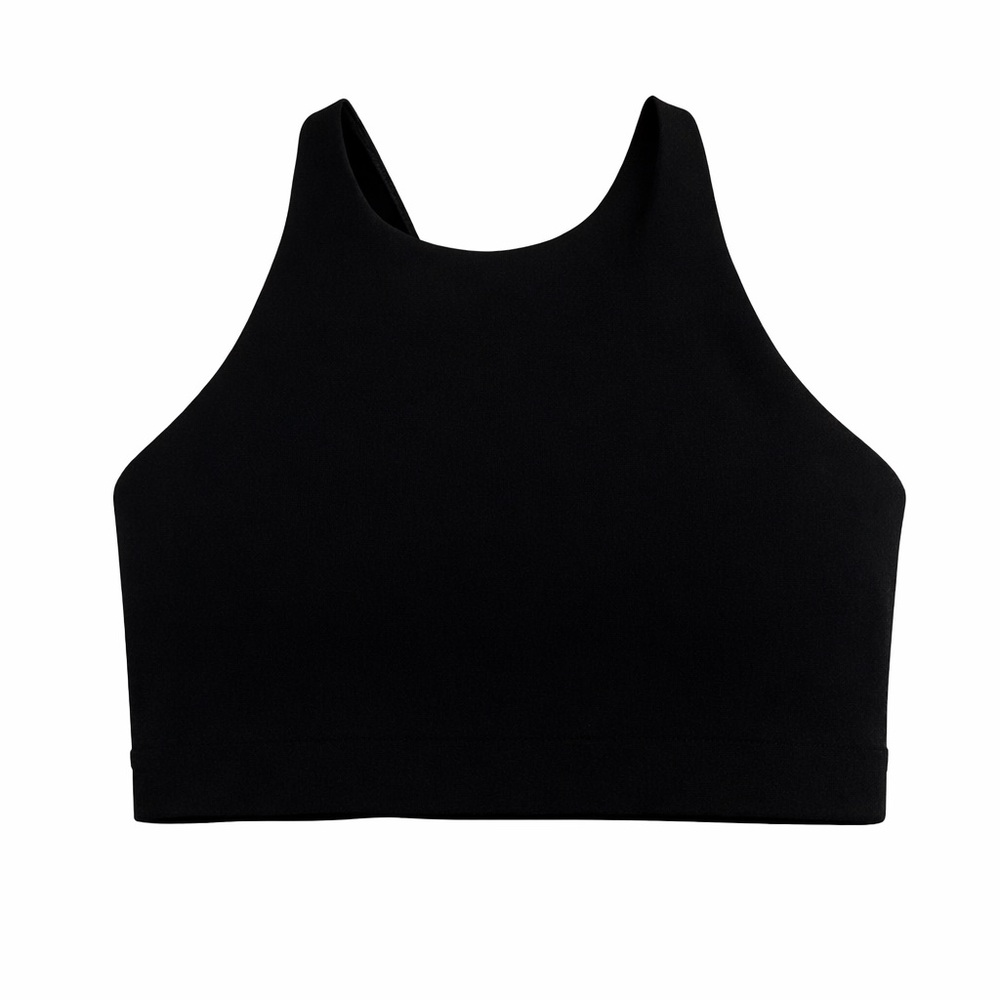 Girlfriend Collective Black High Neck Sports Bra Size L